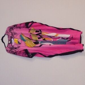 100% Poly dress w scarf